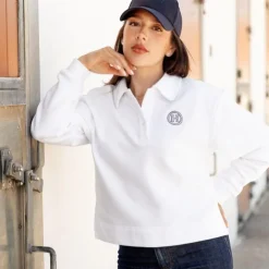 Sale Harcour - Sweat manches longues femme Alisson Blanc