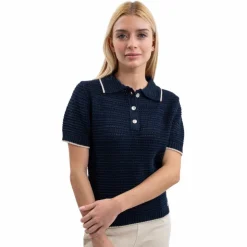 New Harcour - T-shirt manches courtes femme Pony Marine