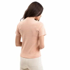 Hot Harcour - T-shirt manches courtes femme Tzimi abricot/ lin Orange