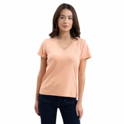 Discount Harcour - T-shirt manches courtes femme Taraza abricot Orange