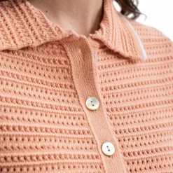 Harcour - T-shirt manches courtes femme Pony abricot Orange Outlet