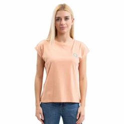 Harcour - T-shirt manches courtes femme Telma abricot Orange New