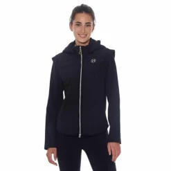 Hot Harcour - Veste manches longues bi-matières femme Hadar Noir