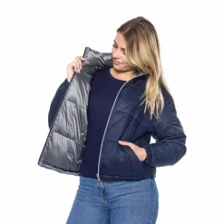 Harcour - Veste matelassée manches longues femme Janari Marine Clearance