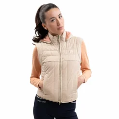 Discount Harcour - Veste sans manches femme Berla lin Beige