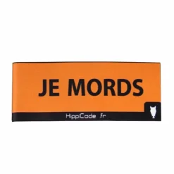 Hippicode - Étiquette velcro je mords Orange