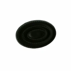Hippotonic - Étrille ovale caoutchouc creuse noir Online