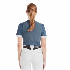 Horse Pilot - Chemise de concours manches courtes femme Aerolight vintage indigo Bleu Sale