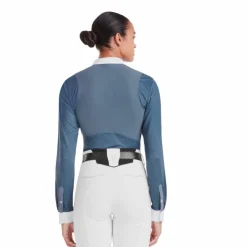 Horse Pilot - Chemise de concours manches longues femme Aerolight vintage indigo Bleu New