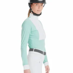 Horse Pilot - Chemise manches longues femme Monica d'eau Vert Clearance