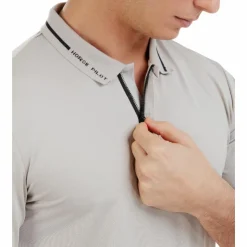 New Horse Pilot - Polo homme manches courtes Atlas wind grey Gris
