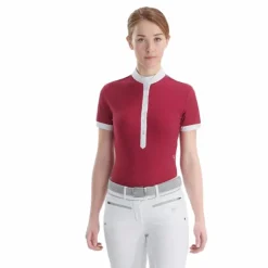 Horse Pilot - Polo manches courtes femme Aerolight rubis Rouge Best