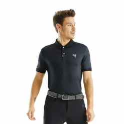 Outlet Horse Pilot - Polos manches courtes unisex Atlas noir