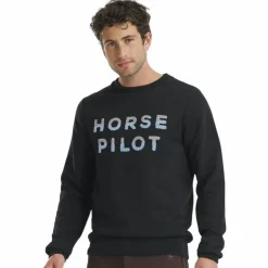 Horse Pilot - Pull homme Team Noir Discount