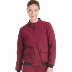 Best Horse Pilot - Veste femme Teddy rouge foncé Bordeaux