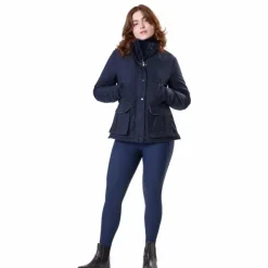 Horseware - Blouson manches longues femme Newmarket Wax Marine Hot