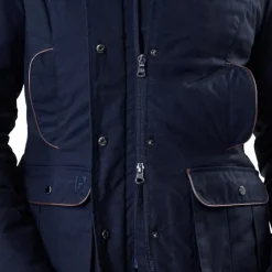 Horseware - Blouson manches longues femme Newmarket Wax Marine Hot