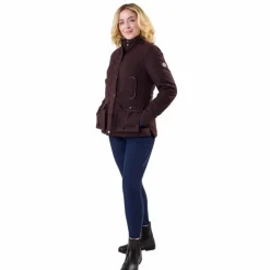 Online Horseware - Blouson manches longues femme Newmarket Wax hw brown Marron
