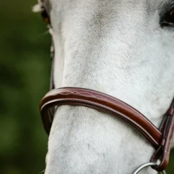 Horseware - Bridon Cavesson Hunter avec rênes dark tan Marron Online