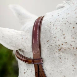 Horseware - Bridon Cavesson Hunter Pony avec rênes dark tan Marron Outlet