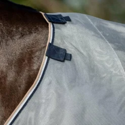 Best Horseware - Chemise anti-mouches Rambo Protector Fieldsafe Plus argent/ marine/ blanc/ beige Gris