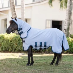 Horseware - Chemise anti-mouches Amigo Ripstop  Petite Hoody azure blue/ marine/ électrique Bleu Outlet