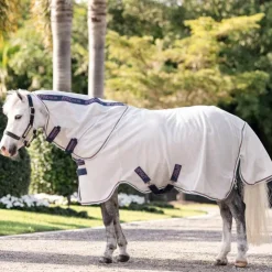 Horseware - Couverture anti-mouches Amigo Bug Rug Plus Pony argent/ lime/ marine/ rose/ bleu Gris