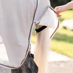 Horseware - Couverture anti-mouches Amigo Bug Rug Plus Pony argent/ lime/ marine/ rose/ bleu Gris