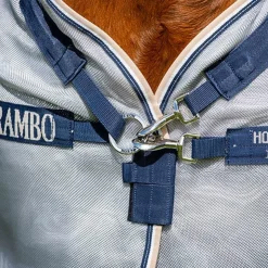 New Horseware - Couverture anti-mouches Protector argent/ marine/ blanc/ beige Gris