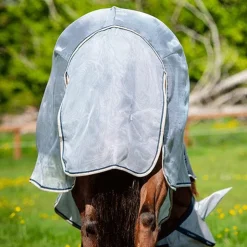New Horseware - Couverture anti-mouches Protector argent/ marine/ blanc/ beige Gris