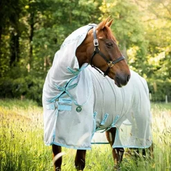 Discount Horseware - Couverture anti-mouches Amigo AmECO bug buster argent/ bleu clair Gris