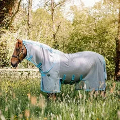 Discount Horseware - Couverture anti-mouches Amigo AmECO bug buster argent/ bleu clair Gris