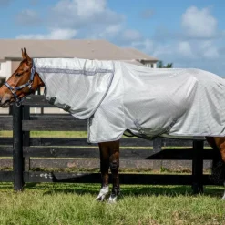 New Horseware - Couverture anti-mouches Amigo Bug Rug Plus argent/ titanium grey/ argent Gris