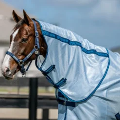 Hot Horseware - Couverture anti-mouches Amigo Bug Rug Plus azure blue/ marine/ électrique Bleu