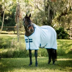 Horseware - Couverture anti-mouches Amigo Bug Rug azure blue/ marine/ électrique Bleu Hot