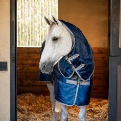 Outlet Horseware - Couverture de box Amigo Ripstop Insulator Plus Stable / titanium grey 550g Marine