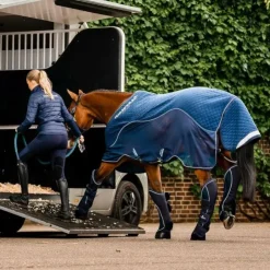 Horseware - Couverture de transport Signature Travel Series 50g Marine Sale