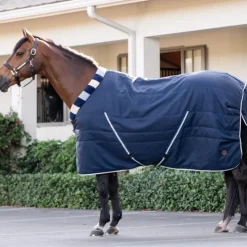 Outlet Horseware - Couverture de box Newmarket Cosy Stable witney navy 200g Bleu