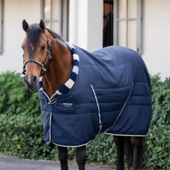 Horseware - Couverture de box Newmarket Cosy Stable witney navy 400g Bleu Best