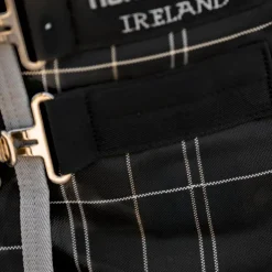 Hot Horseware - Couverture de box Rhino Stable / gris/ blanc à carreaux/ gris 100g Noir