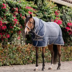 Horseware - Couverture de box Amigo Ripstop Insulator Plus Pony Stable / titanium grey 200g Marine Hot