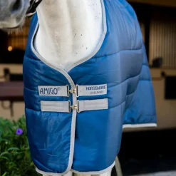 Horseware - Couverture de box Amigo Ripstop Insulator Stable / titanium grey 100g Marine