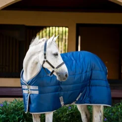 Horseware - Couverture de box Amigo Ripstop Insulator Stable / titanium grey 100g Marine