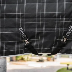 Horseware - Couverture de box Rhino Stable VL / gris/ blanc à carreaux/ gris 250g Noir Hot