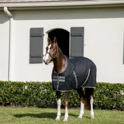 Discount Horseware - Couverture de box Rambo Stable / thunderstorm grey/ argent Noir