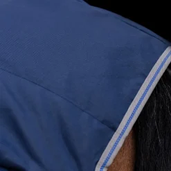Horseware - Couverture de box Rhino Stable VL / titanium grey/ classic blue 250g Marine Clearance