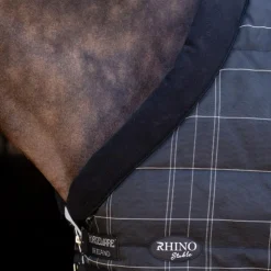Clearance Horseware - Couverture de box Rhino Pony Stable / gris/ blanc à carreaux/ gris 100g Noir
