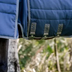 Horseware - Couverture de box Rambo Optimo Stable / thunderstorm grey/ argent 200g Marine Hot