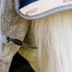 Clearance Horseware - Couverture d'extérieur Amigo Bravo Plus Pony Turnout / titanium grey/ argent 50g Marine