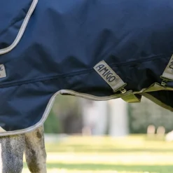 Clearance Horseware - Couverture d'extérieur Amigo Bravo Plus Pony Turnout / titanium grey/ argent 50g Marine